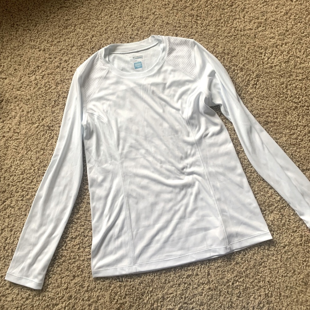 Columbia white long sleeve- hiking or workout shirt